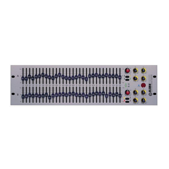 KLARK TEKNIK DN370 OPERATOR'S MANUAL Pdf Download | ManualsLib