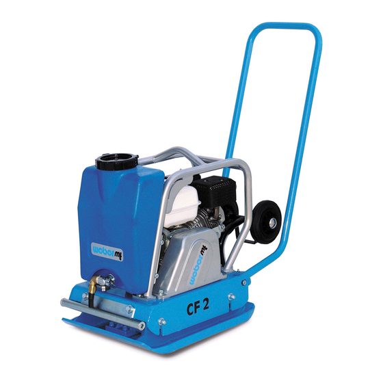 Weber mt CF 2 Operating And Maintenance Instructions Manual