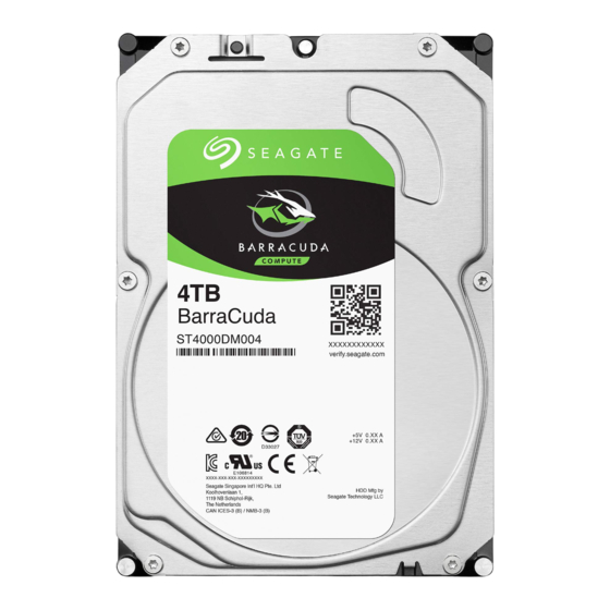 Seagate BARRACUDA COMPUTE ST4000DMZ04 Product Manual