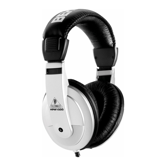 Behringer HEADPHONES HPM1000 Technical Specifications