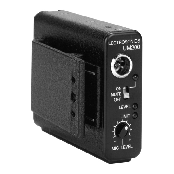 Lectrosonics UM200 Operating Instructions Manual