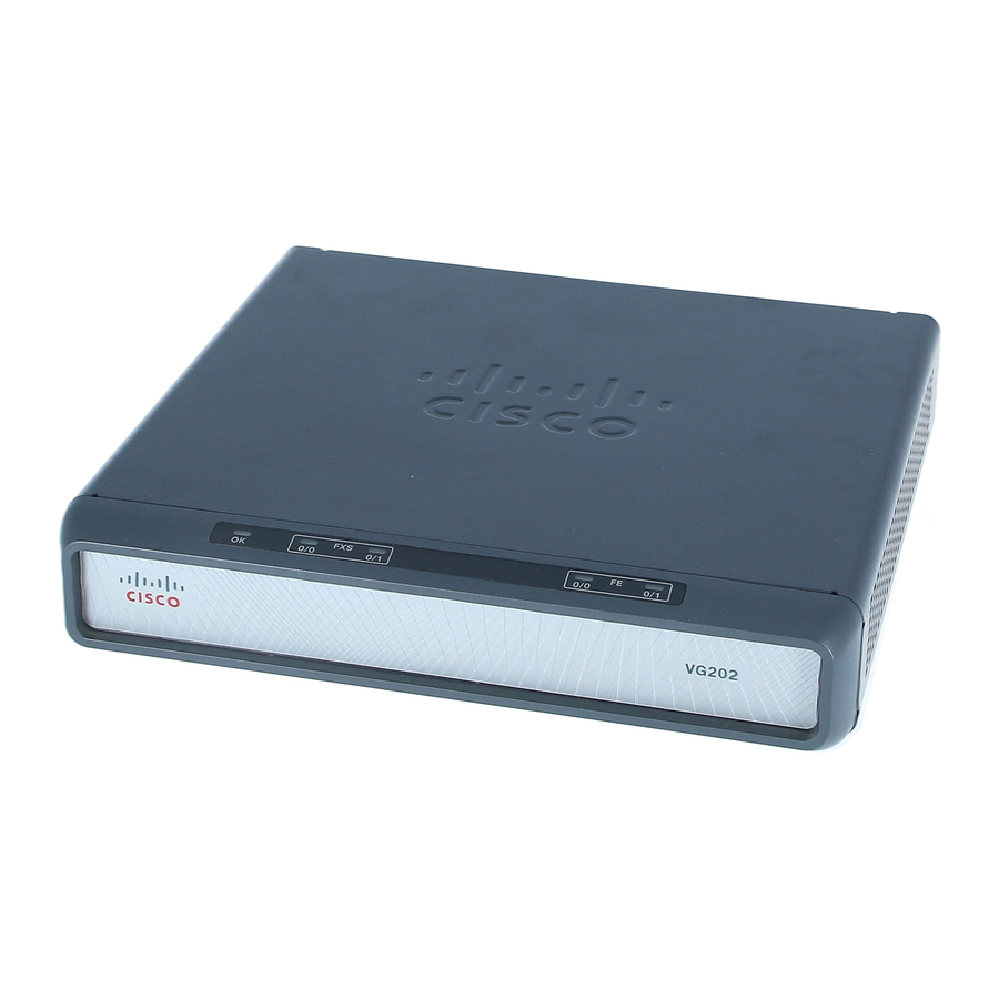 Cisco VG202 Quick Start Manual