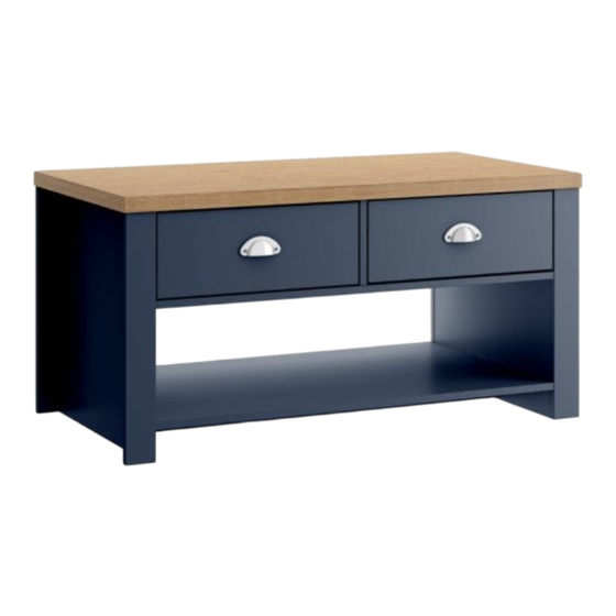 Birlea WINCHESTER 2 DRAWER COFFEE TABLE Assembly Instructions Manual