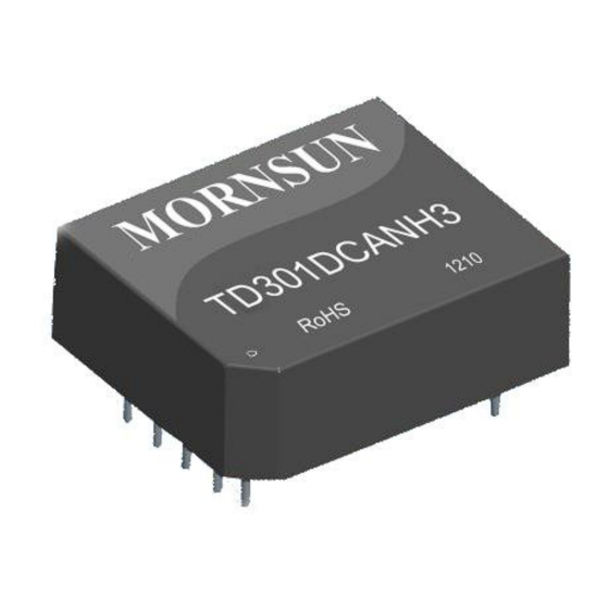 MORNSUN TD301DCANH3 TD501DCANH3 Quick Start Manual