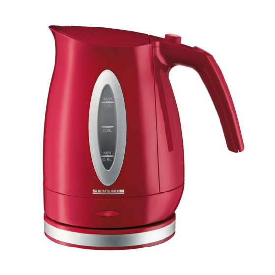 SEVERIN WK 3378 Manual