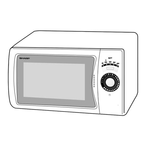 Sharp R-216 Operation Manual With Cookbook