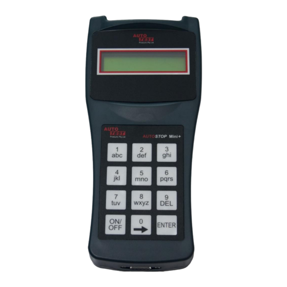 Auto Test AutoStop Mini Plus User Manual