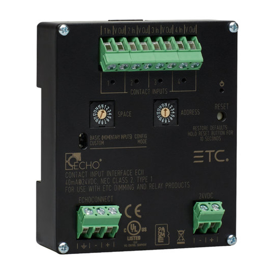 ETC Echo Contact Input Installation Manual