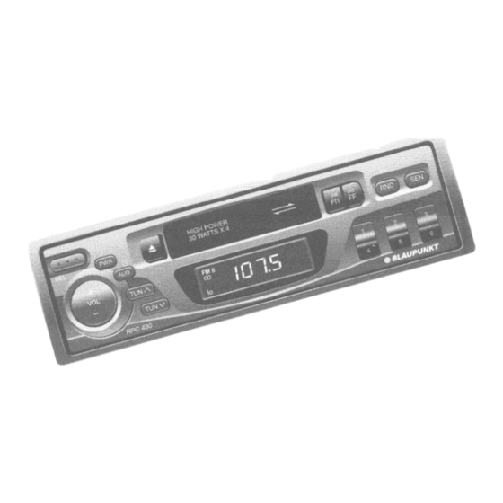 Blaupunkt RPC430 User Manual