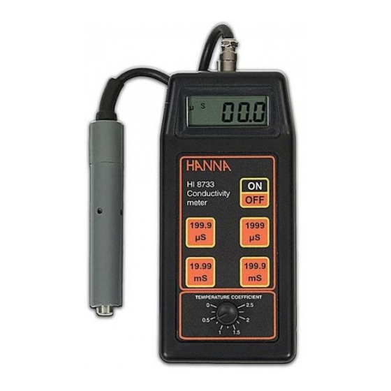 Hanna Instruments HI 8734 Instruction Manual