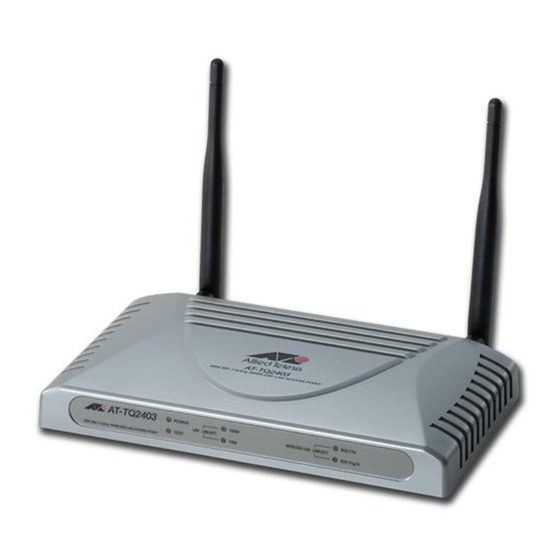Allied Telesis AT-TQ2403 Access Point Manuals