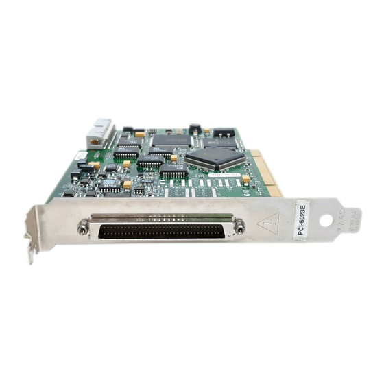 National Instruments DAQ PCI-6023E User Manual