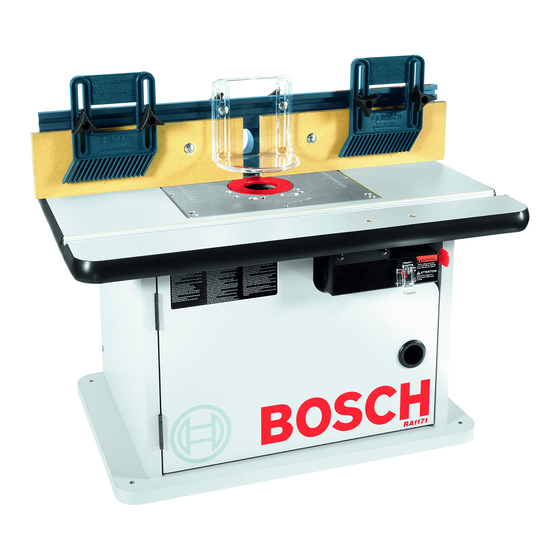 Bosch RA1171 Router Table Manuals