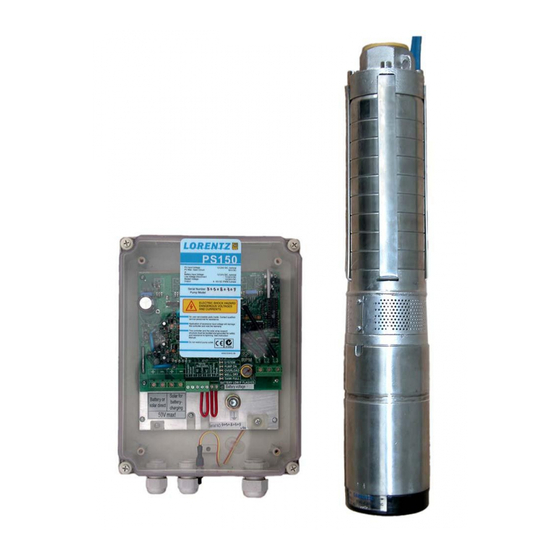 Lorentz PS150 Centric Series Instructions For Installation Operation Service