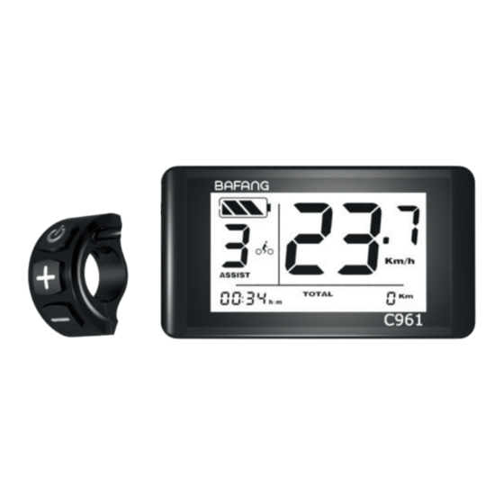 BAFANG DP C01.UART Display Manual