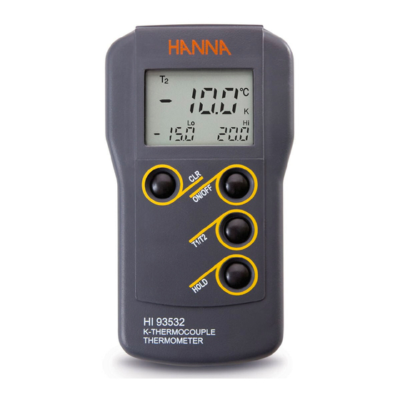 Hanna Instruments HI 93531 Manuals