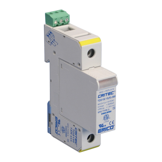 ERICO TDS150-1SR Series Instruction Sheet