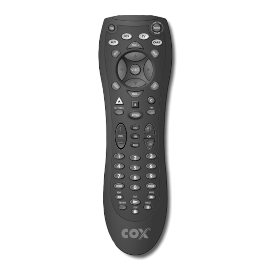 COX universal remote control User Manual