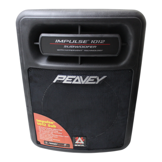 Peavey Impulse 1012 Sub Specification Sheet