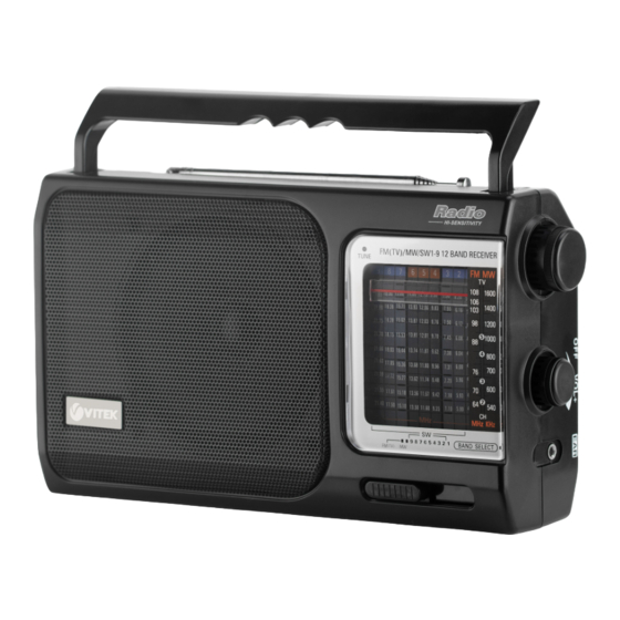 Vitek VT-3582 BK Portable Radio Manuals