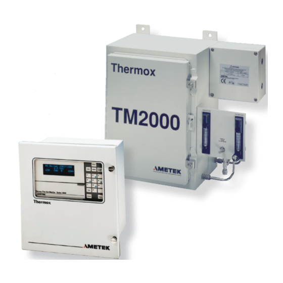 Ametek Thermox TM2000 Oxygen Analyzer Manuals