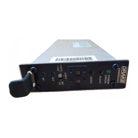 DRAKE VMM860AG Manual