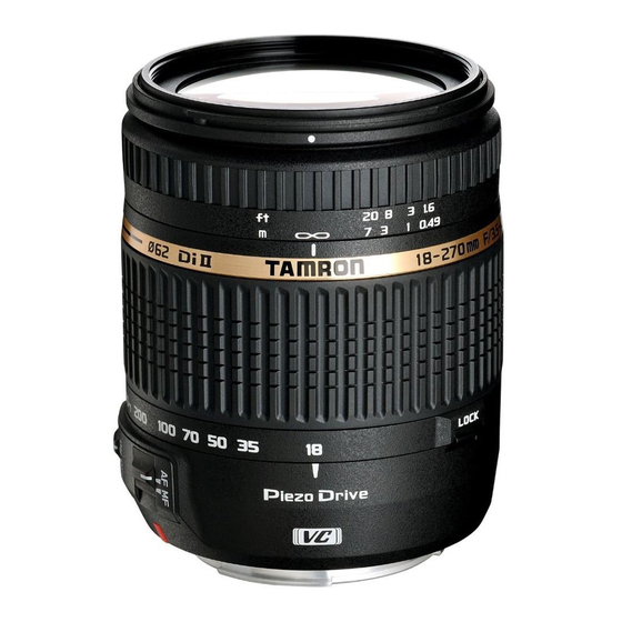 Tamron AF18 Quick Manual