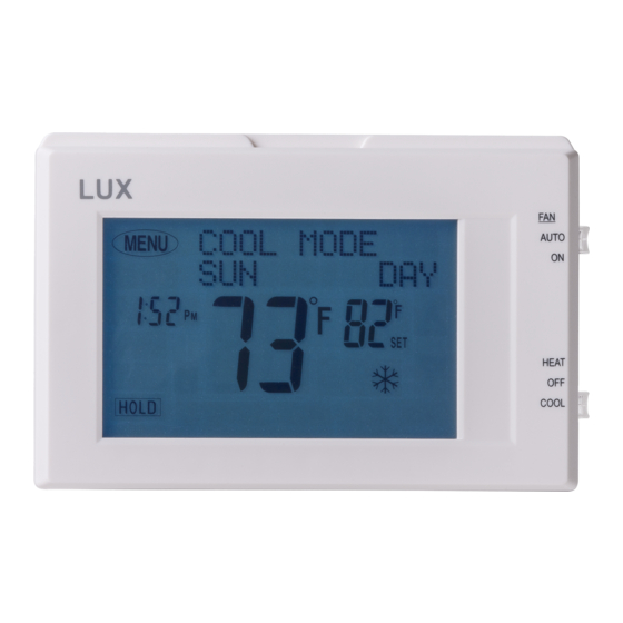 LUX PRODUCTS SMART TEMP TX9600TS INSTALLATION AND OPERATING