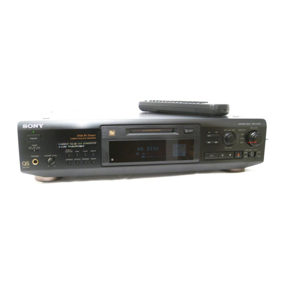 SONY MDSJE700 MINI DISC PLAYER SERVICE MANUAL Pdf Download ManualsLib