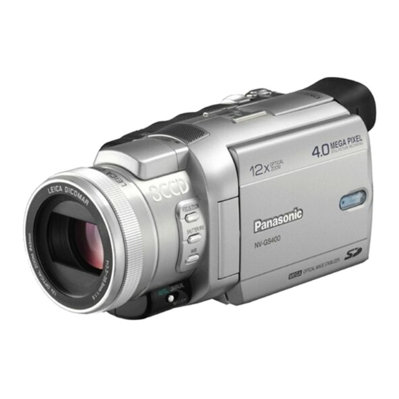 PANASONIC NV-GS400 OPERATING INSTRUCTIONS MANUAL Pdf Download | ManualsLib