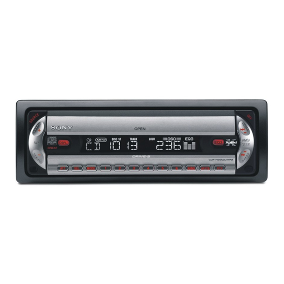 Sony CDX-R3300EE Operating Instructions Manual