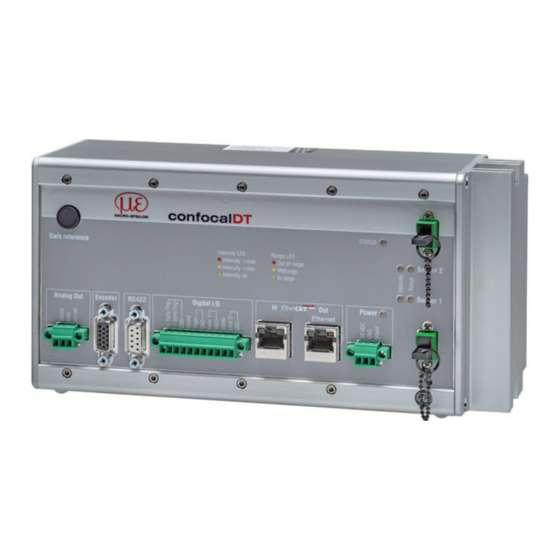 MICRO-EPSILON confocalDT 2421 Quick Manual