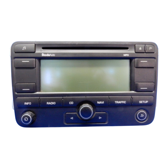 Skoda RADIO NAVIGATION SYSTEM CRUISE - FOR OCTAVIA Manual