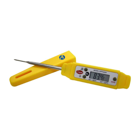 Cooper Atkins DPP400W-0-8 Instructions