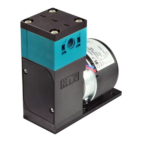 KNF NF 100 Operating And Installation Instructions