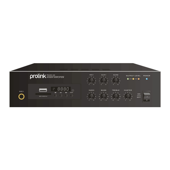 PROLiNK PA30-40 Operation Manual