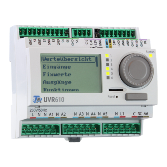 Technische Alternative UVR610S General Programming Information, User Manual