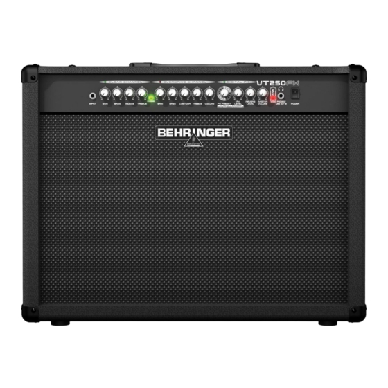 Behringer VIRTUBE VT250FX Manual
