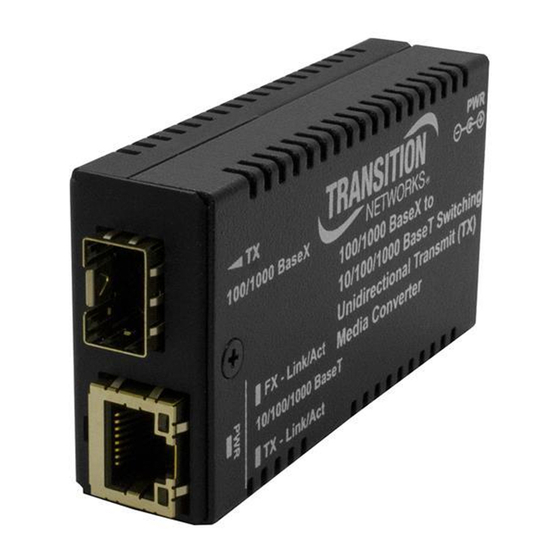 Transition Networks M/GE-SW-SFP-01-U Series User Manual