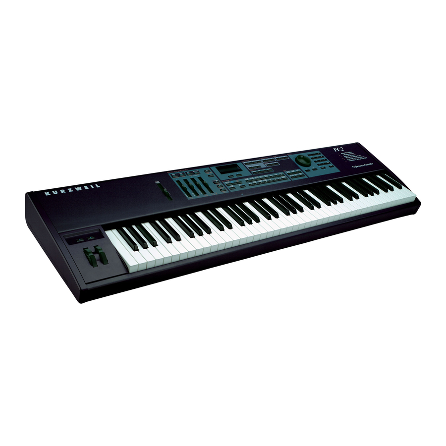 Kurzweil PC2 - MUSICIANS GUIDE REV A Manual