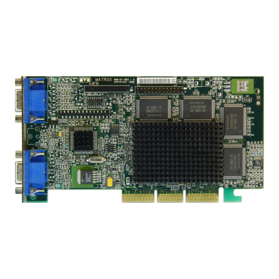 Matrox Millennium G400 User Manual