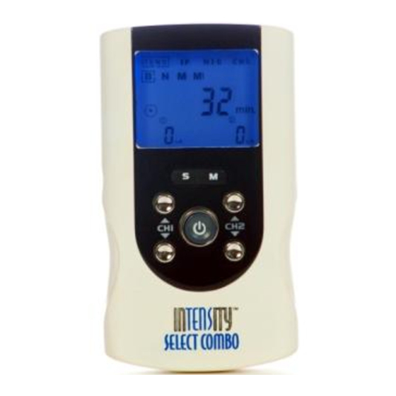 Current Solutions InTENSity Select Combo Instruction Manual
