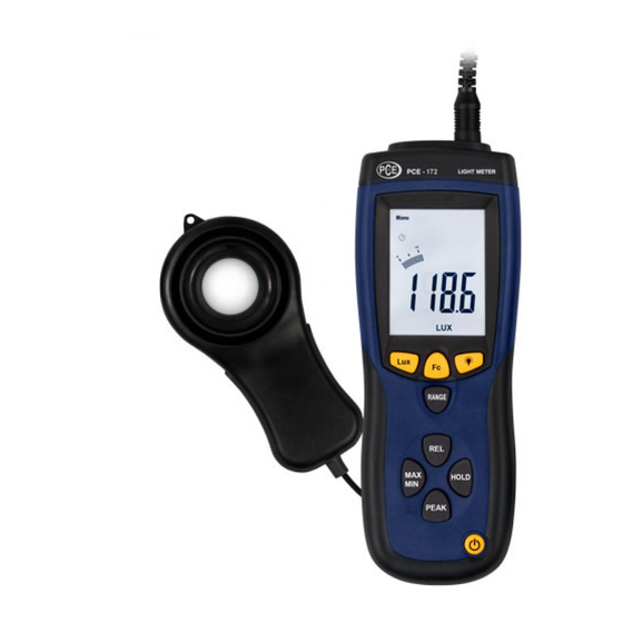 PCE Instruments PCE-172 Manual