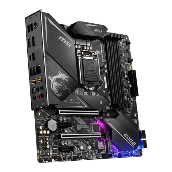 MSI MPG Z490M GAMING EDGE WIFI Quick Start Manual