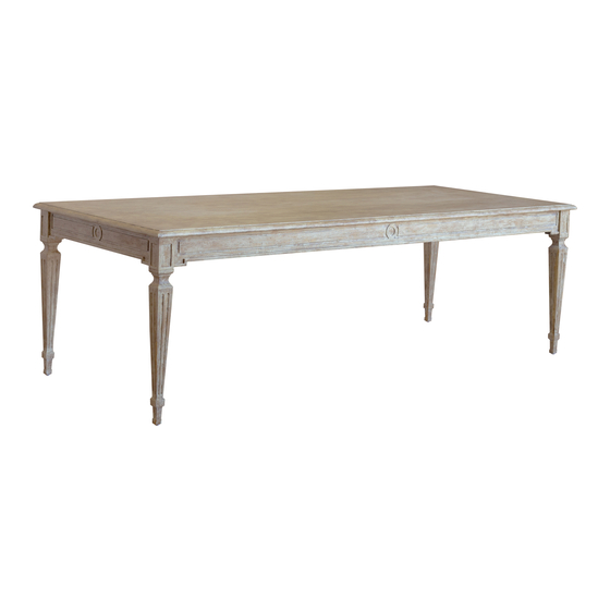 Eloquence GUSTAVIAN DINING TABLE Assembly Instructions & Care