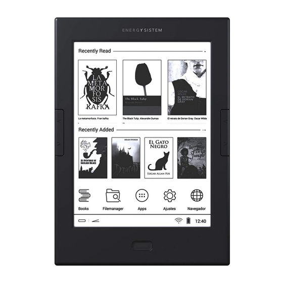 ENERGY SISTEM Energy eReader Max User Manual