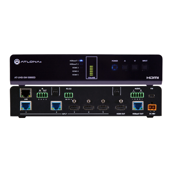 Panduit Atlona AT-UHD-SW-5000ED Manual