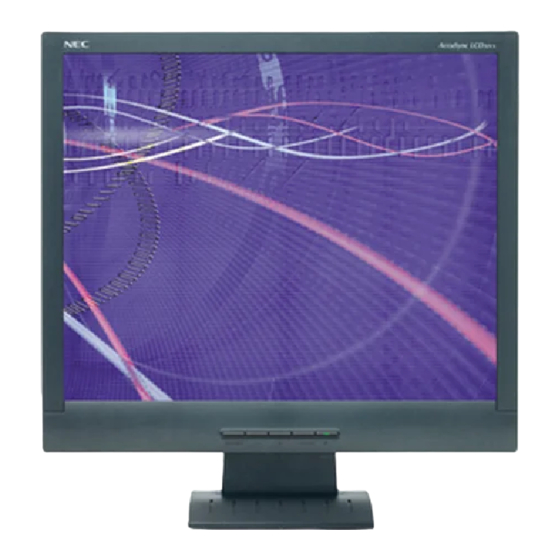 NEC AccuSync LCD72VXM User Manual