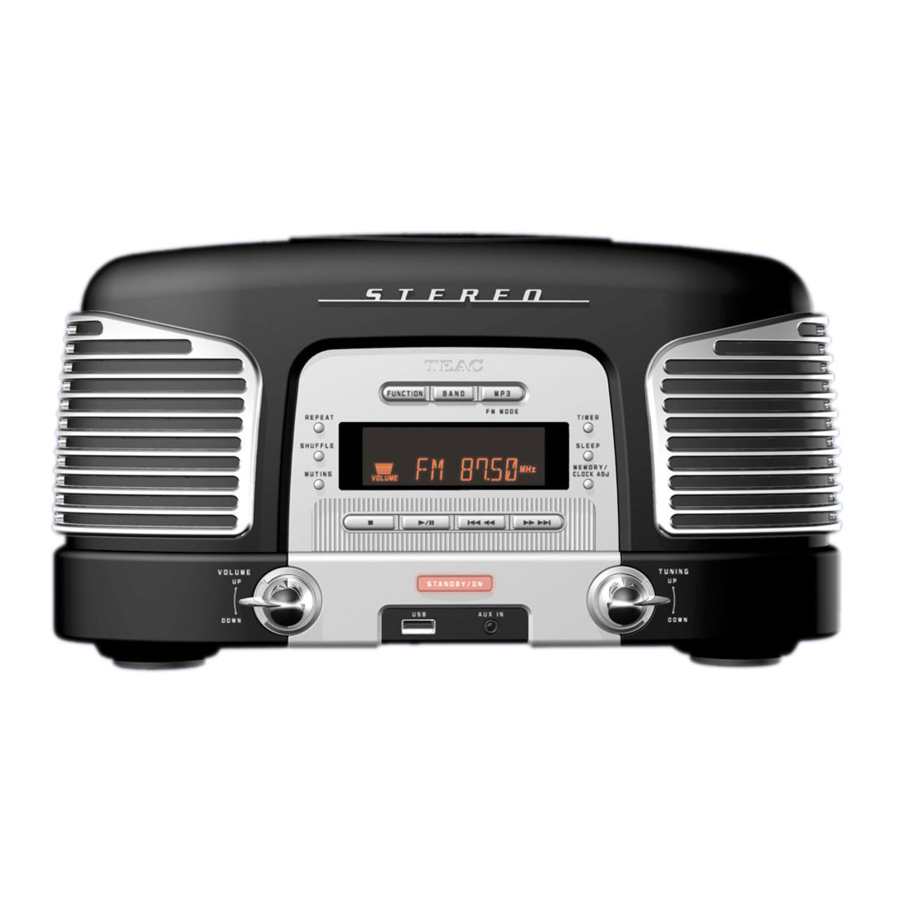 Teac SL-D920 - Stereo CD Radio Manual