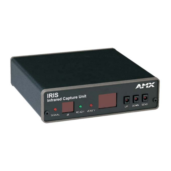 AMX IRIS IRSERIAL DATA CAPTURE DEVICE Manuals